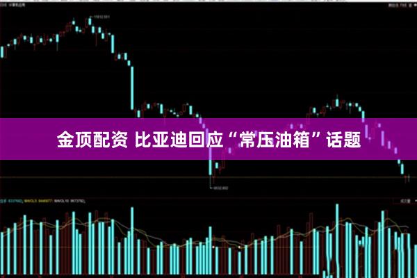 金顶配资 比亚迪回应“常压油箱”话题